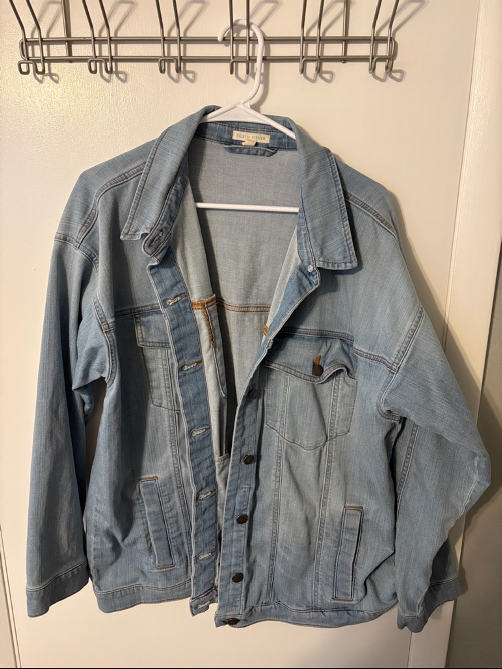 Eileen Fisher Light Blue Denim Jacket